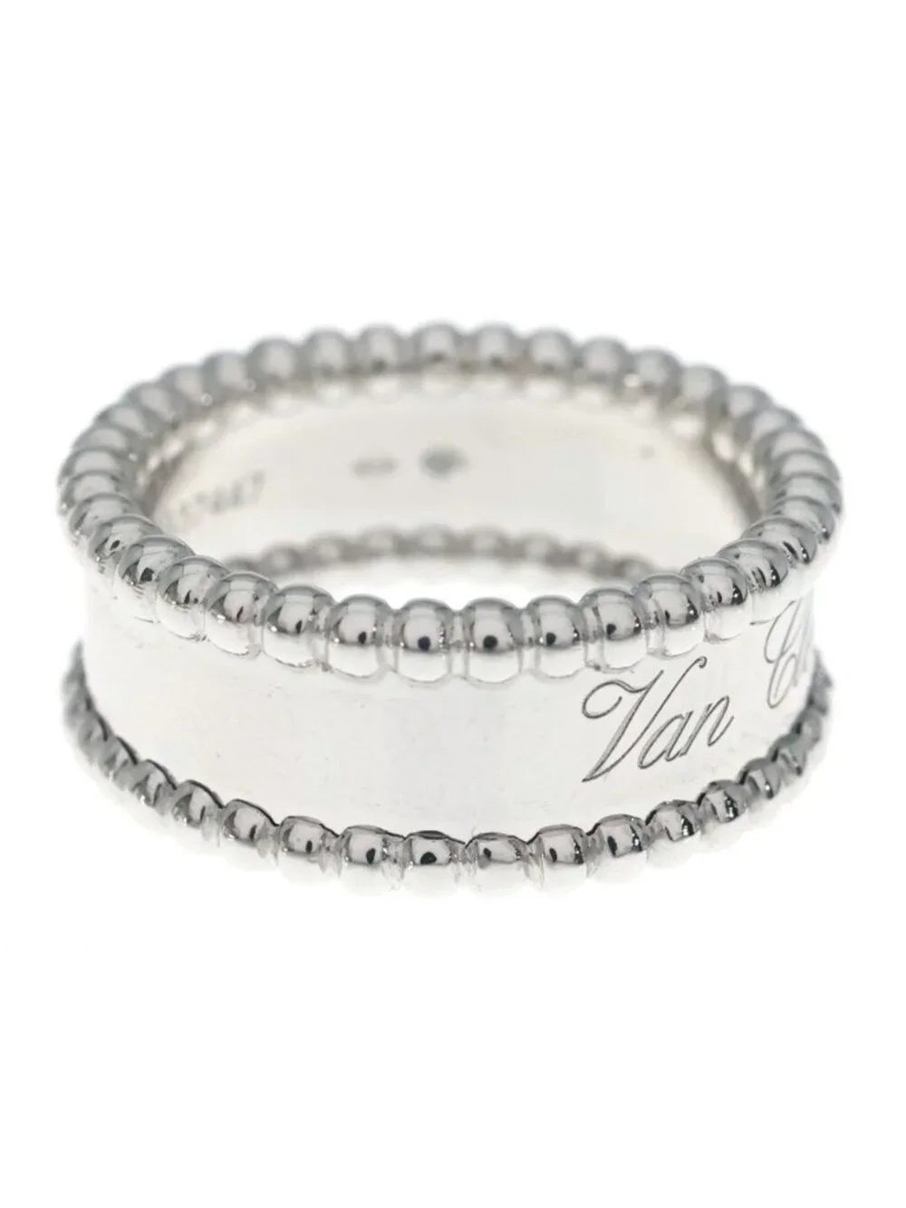 Van Cleef & Arpels Perlee Signature Ring 18k White Gold